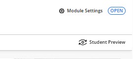 Module Settings - Open