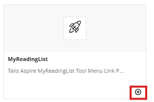Talis MyReading List