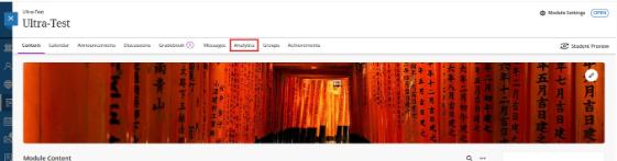 Analytics Top Navigation