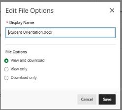 Edit File Options