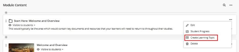 Convert Folder to Learning Topic