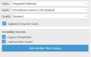 Panopto Camera Settings