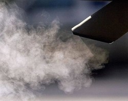 A photo of fumes from diesel