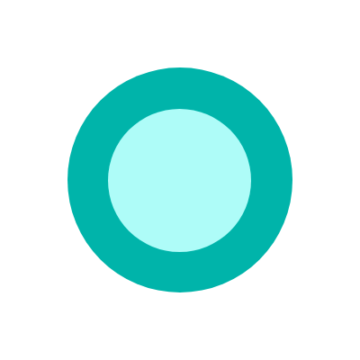 Turquoise circle