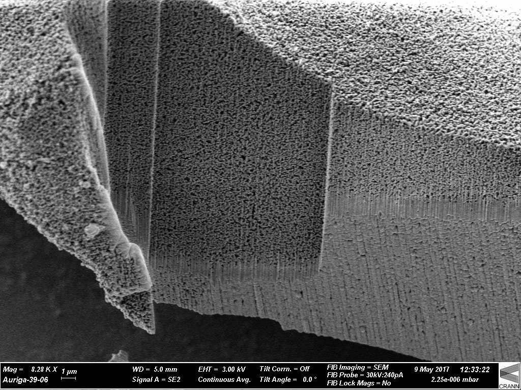 Zeiss AURIGA Focused Ion Beam cut 07