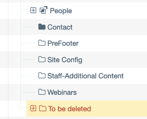 To be deleted folder