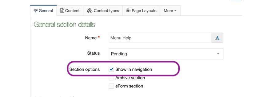 Show in navigation screenshot