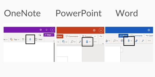Dictate icon in Microsoft products