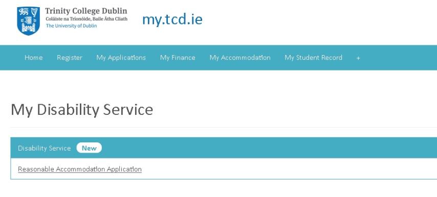 A screenshot of the third step to applying for reasonable accommodation Step 3 - Read the instructions on the Welcome Page