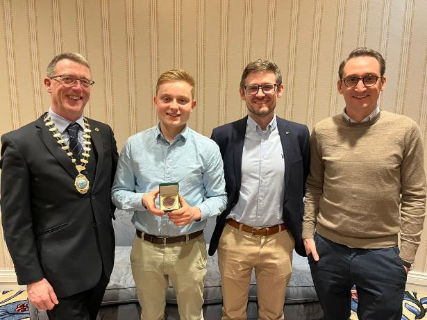 (L to R) Patrick McCormick, Stéphane Petrousek (Engineers Ireland Biomedical Research Medal awardee), Prof. John Mulvihill, Prof. David Hoey