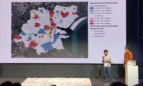 Team Phoenix presenting at the Hackathon event