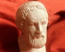 A sculpted head of the Homer