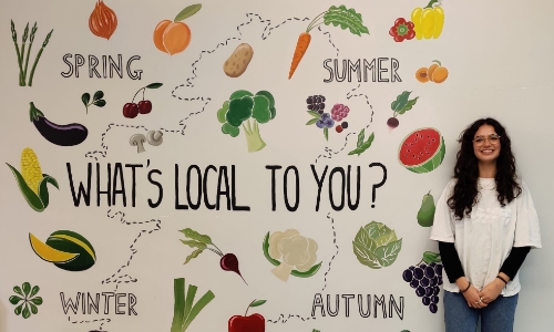 Food mural at Trinity