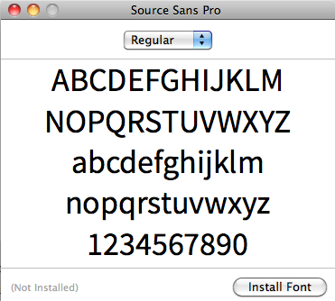 mac install font