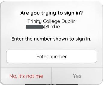 MFA enter number for sign-in