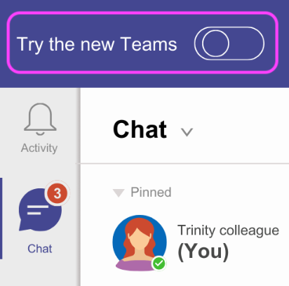 New Teams Toggle