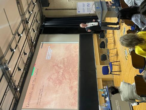 Keynote speaker, Professor Stephen J. Campbell, speaking at the Society for Italian Studies Biennial Conference at Trinity College Dublin.
