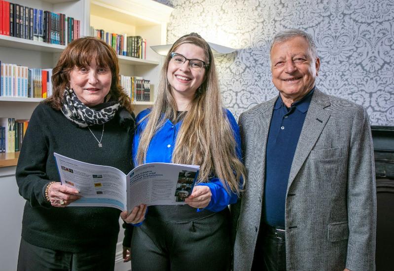 Rosalie Haddad, PhD candidate Nayara Güércio, and Claudio Haddad.