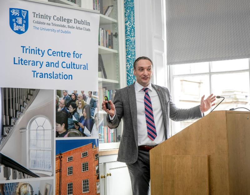 Dr James Hadley speaking at the 10th anniversary celebrations of TCLCT.