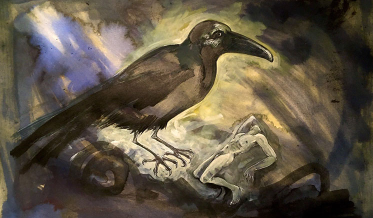 Crow painting