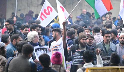 Student Protests Delhi