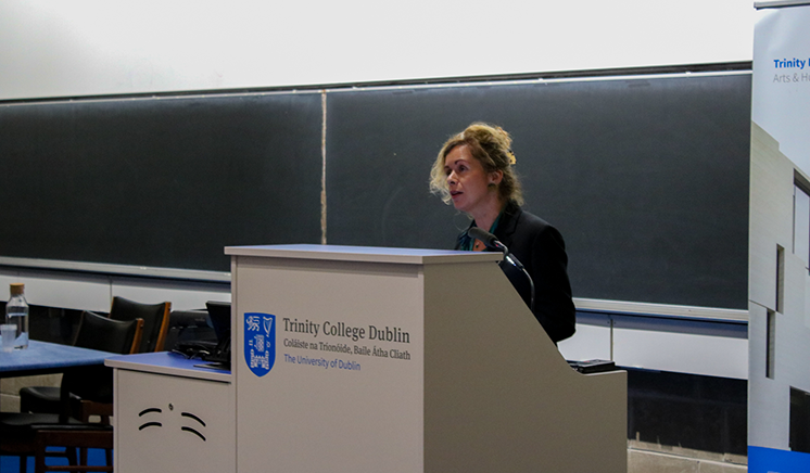 Lyndsey Stonebridge speaking at the Annual Humanities Horizons Lecture