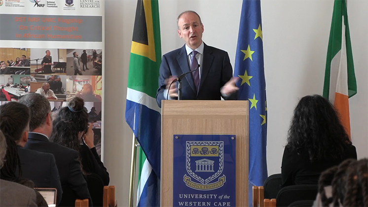 Tanaiste Michael Martin speaking in South Africa