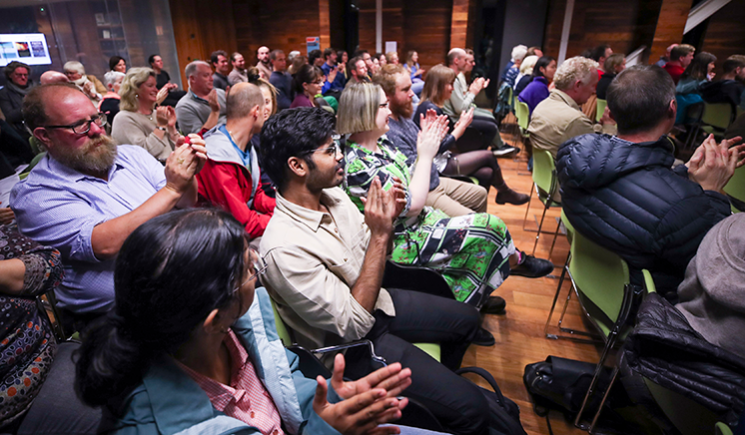 The audience at the Trinity Arts and Humanities Research Festival