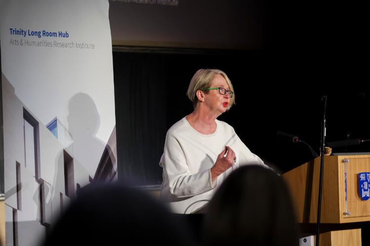 Joanna Bourke giving a lecture