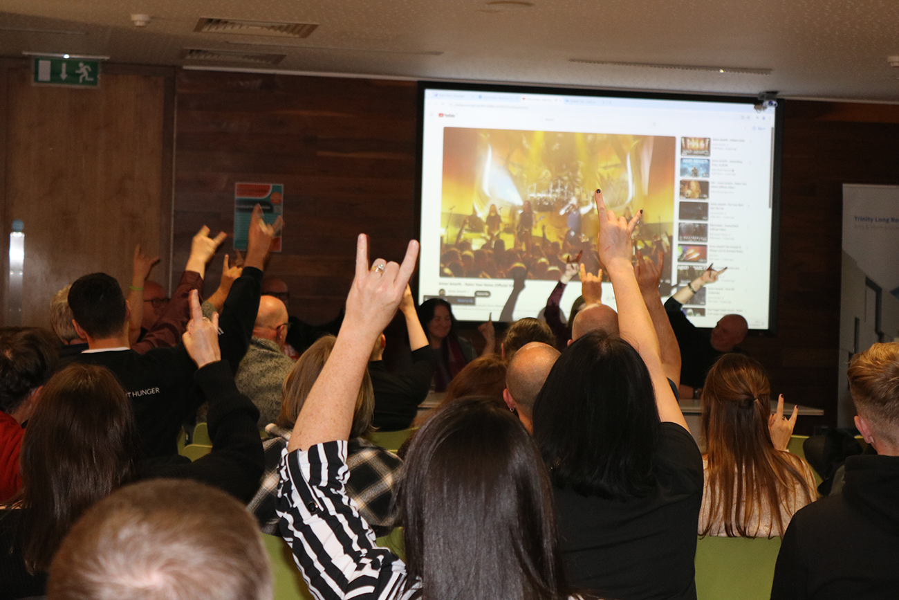 Crowd from heavy metal panel