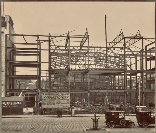 Picture of the Savoy cinema in construction