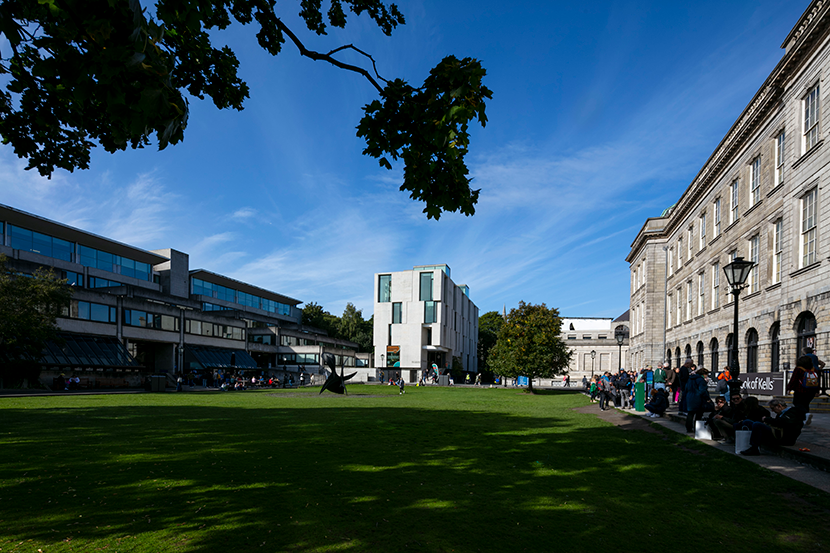 Image of Arts Block and Trinity Long Room Hub looking across Fellows' Square