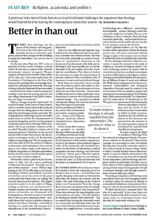 Prof. Massimo Faggioli's Latest Tablet Magazine Article Nov 2025