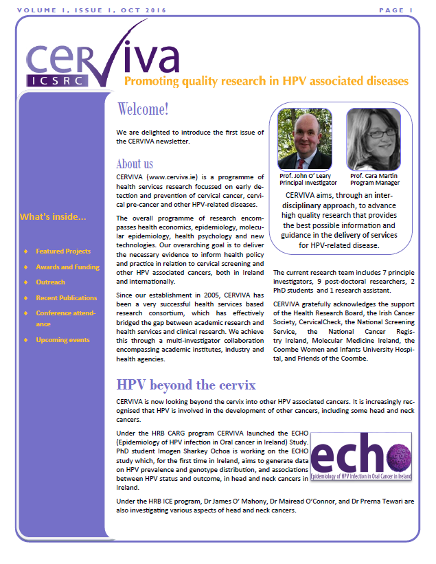 newsletter front page