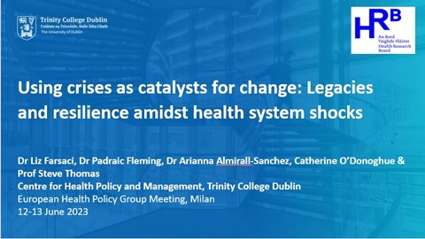 Slide from European Health Group Policy Rome June 23