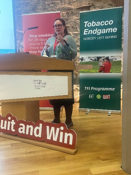 Photo of Rikke Siersbaek at Tobacco Endgame meeting
