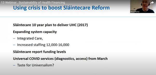 Image of slide - Using crisis to boost Sláintecare reform