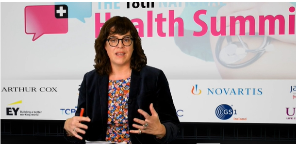Image of Dr Sara Burke speaking at Health Summit