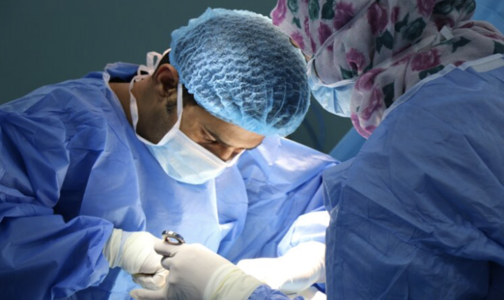 photo of surgeon operating