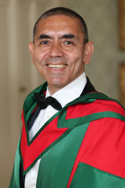 Man in graduation robes