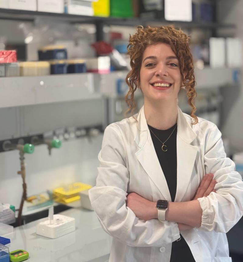 Dr Cansu Gorgun in the lab.