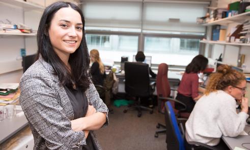 Claire Gillan pictured in an office setting