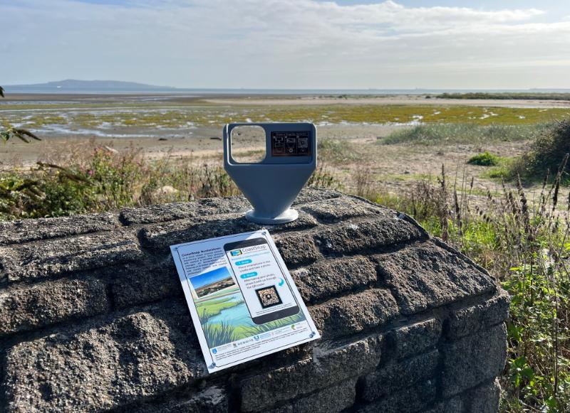 CoastSnap Booterstown station near the Merrion Strand beach access in south Dublin Bay.