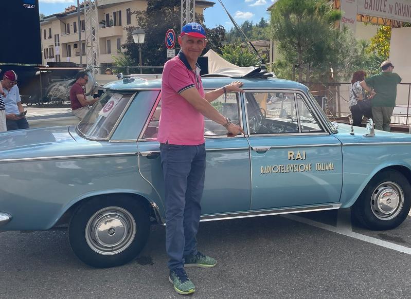 Dr Oliveiro Gobbo in Italy, after an interview about his participating in the vintage bike race in Italy that raised funds for research and awareness.