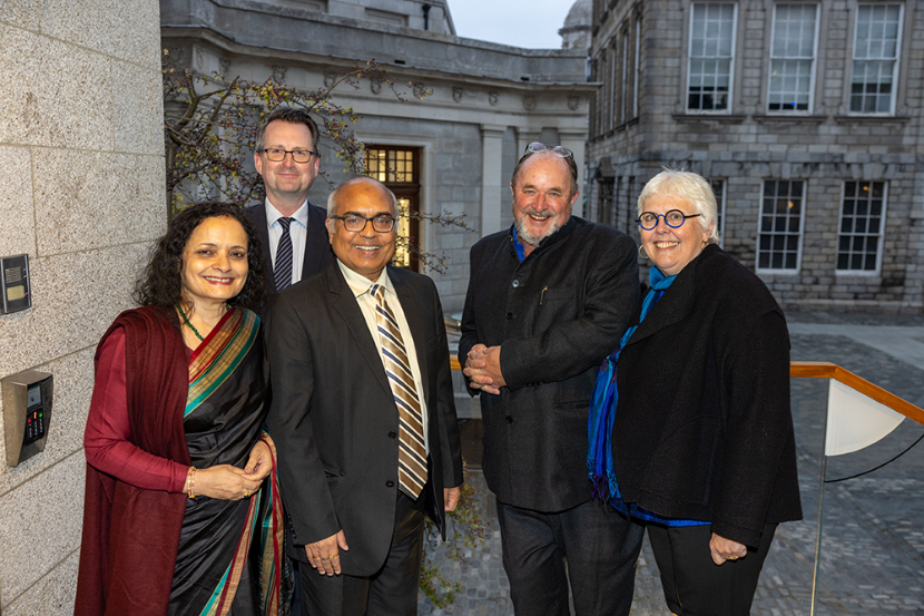 Picture of a group of people outside Trinity Long Room Hub