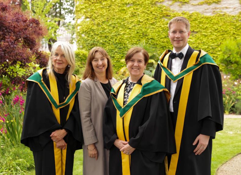 Jane Farrar, Sinead Ryan, Orla Sheils, Holger Claussen at the RIA ceremony.