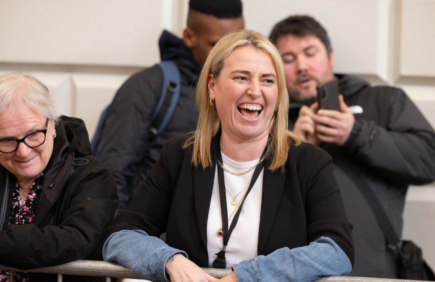 Woman laughing