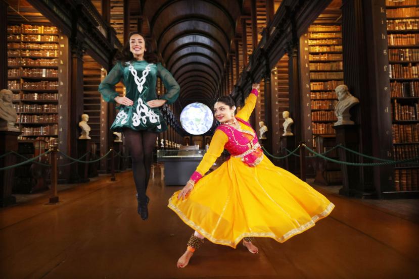Photo of two dancers in Long Room