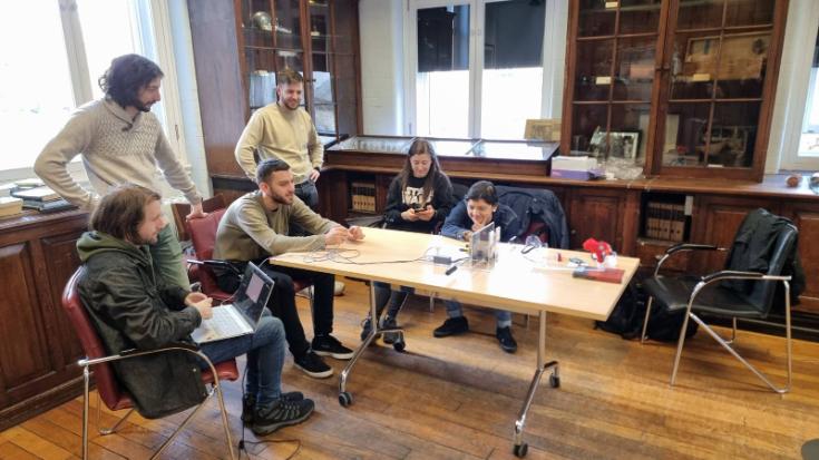 Students and researchers play a quantum game in Trinity's iconic School of Physics.