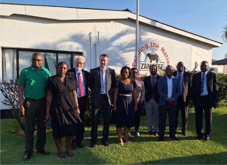 The REHEATZ team members from Trinity with some of their Zambian partners in Africa.